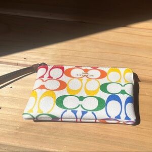 Coach Pride Logo Wristlet